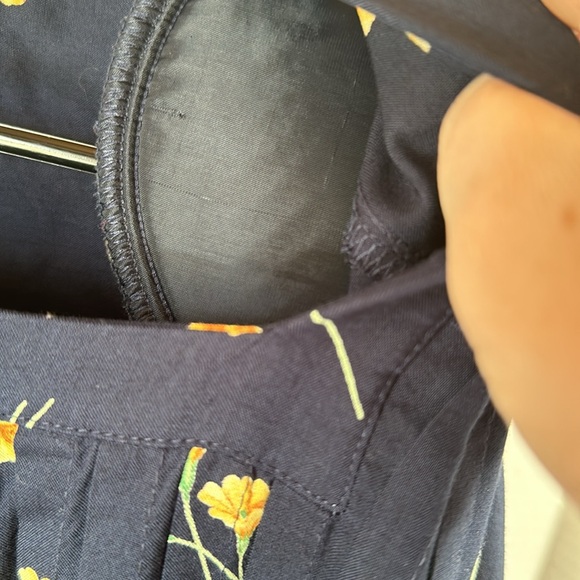 Jessica Howard navy blue and yellow floral button up maxi dress size 14 - Picture 6 of 9